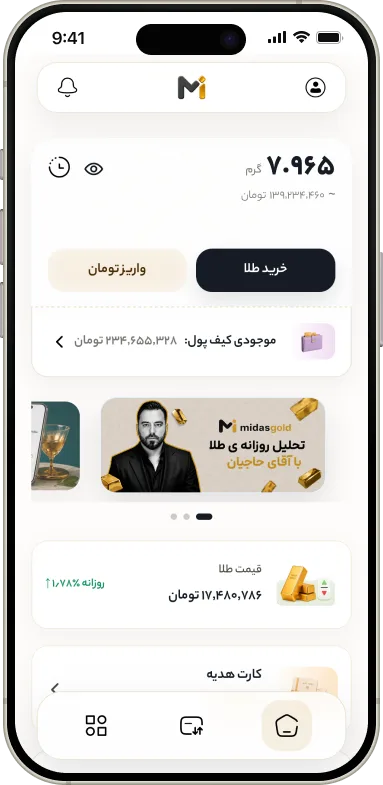 موکاپ پنل طلای آب‌شده